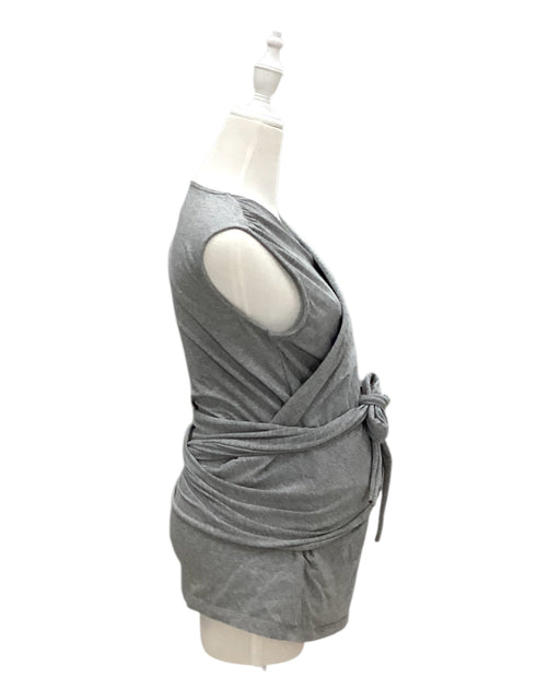 A Grey Sleeveless Rompers from Seraphine in size Maternity-M for maternity. (Front View)