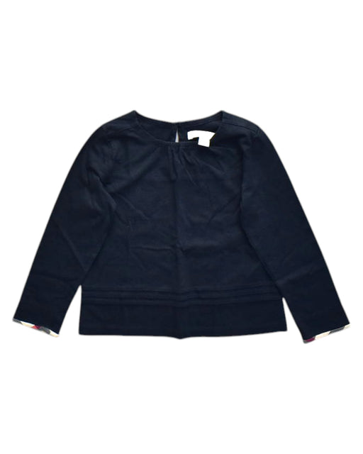 A Navy Long Sleeve Tops from Burberry in size 3T for girl. (Front View)