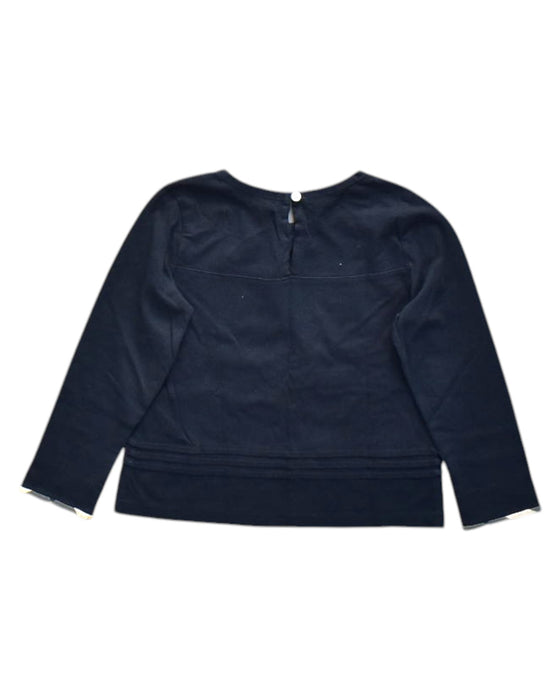 A Navy Long Sleeve Tops from Burberry in size 3T for girl. (Back View)