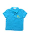 A Blue Short Sleeve Polos from Burberry in size 4T for boy. (Front View)