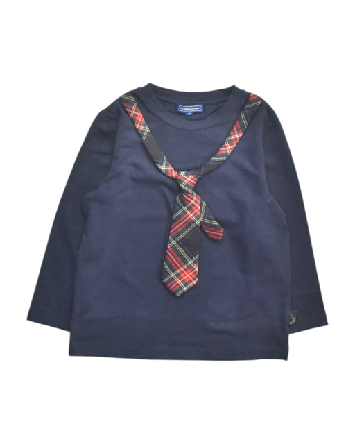 A Navy Long Sleeve Tops from Nicholas & Bears in size 4T for girl. (Front View)