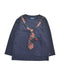 A Navy Long Sleeve Tops from Nicholas & Bears in size 4T for girl. (Front View)
