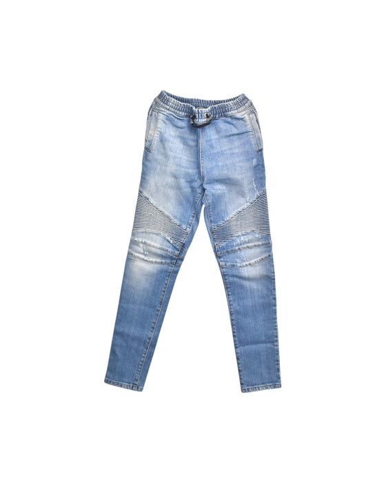 A Blue Jeans from Balmain in size 10Y for boy. (Front View)