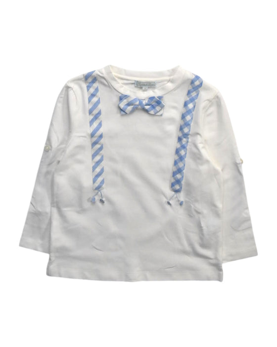 A White Long Sleeve Tops from Nicholas & Bears in size 4T for girl. (Front View)