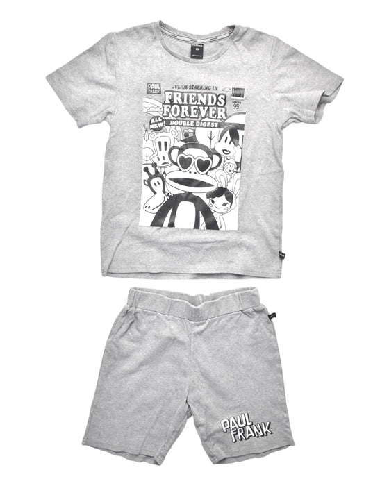 A Grey Shorts Sets from Paul Frank in size 10Y for boy. (Front View)