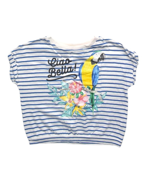 A Blue Short Sleeve Tops from Gingersnaps in size 6T for girl. (Front View)