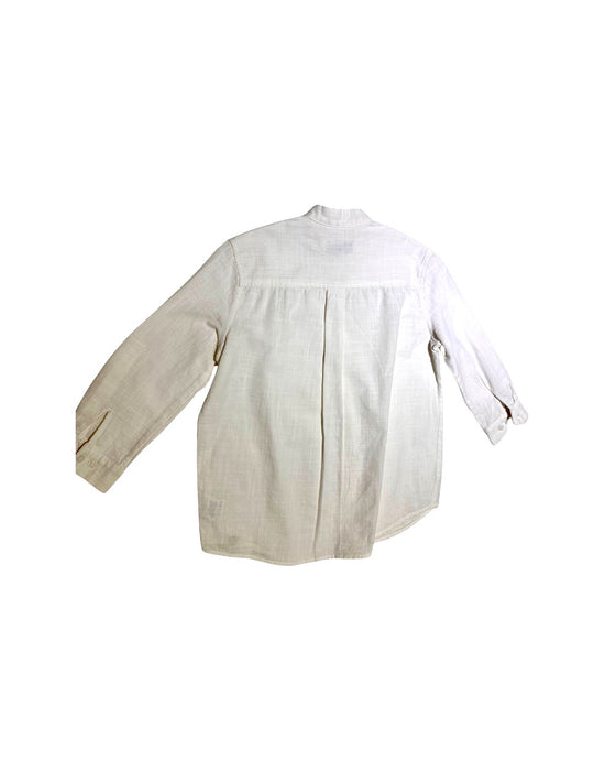 A White Long Sleeve Shirts from Le Petit Society in size 8Y for neutral. (Back View)