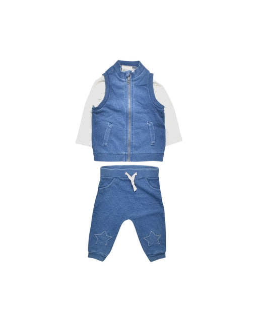 A Blue Pants Sets from First Impressions in size 6-12M for neutral. (Front View)