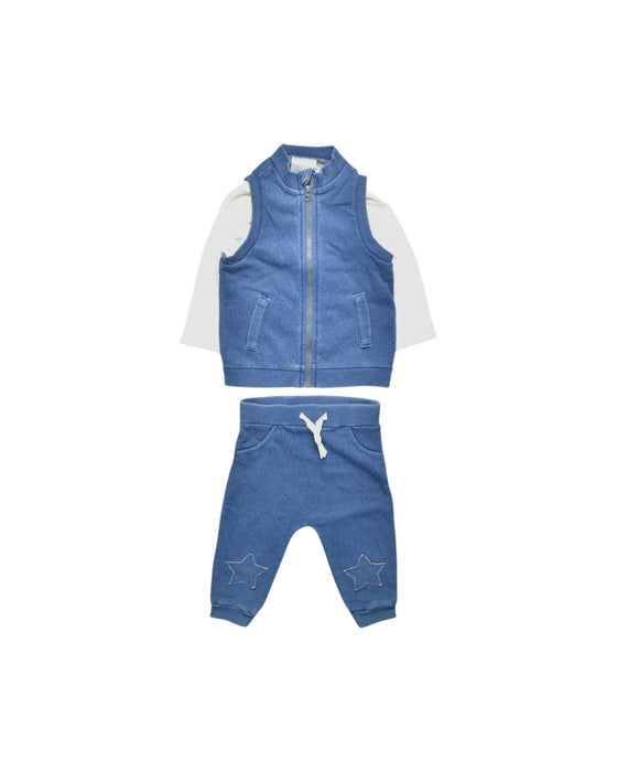 A Blue Pants Sets from First Impressions in size 6-12M for neutral. (Front View)