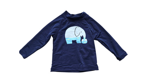 A Navy Rash Guards from Seed in size 6-12M for boy. (Front View)