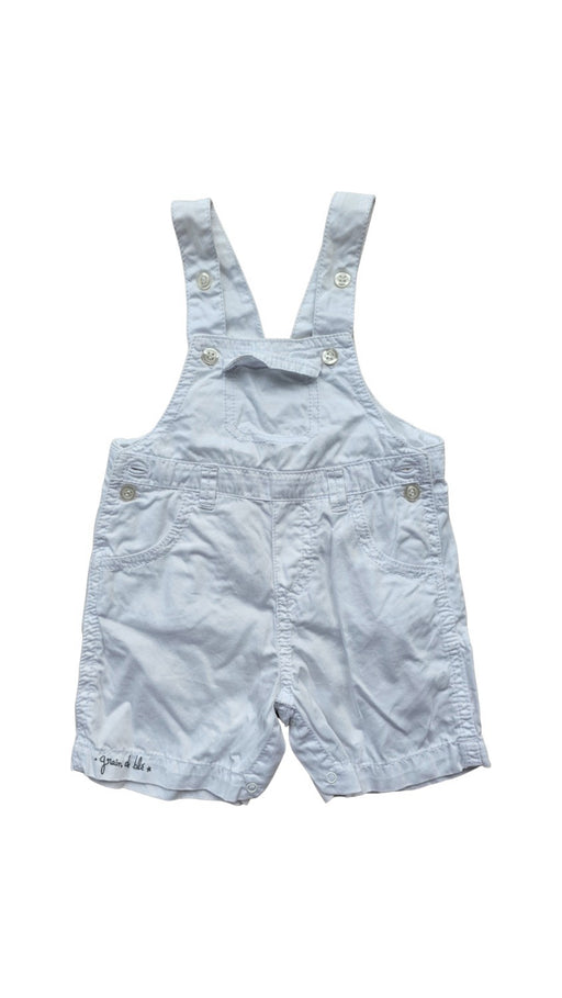 A White Overall Shorts from Grain de Blé in size 6-12M for boy. (Front View)