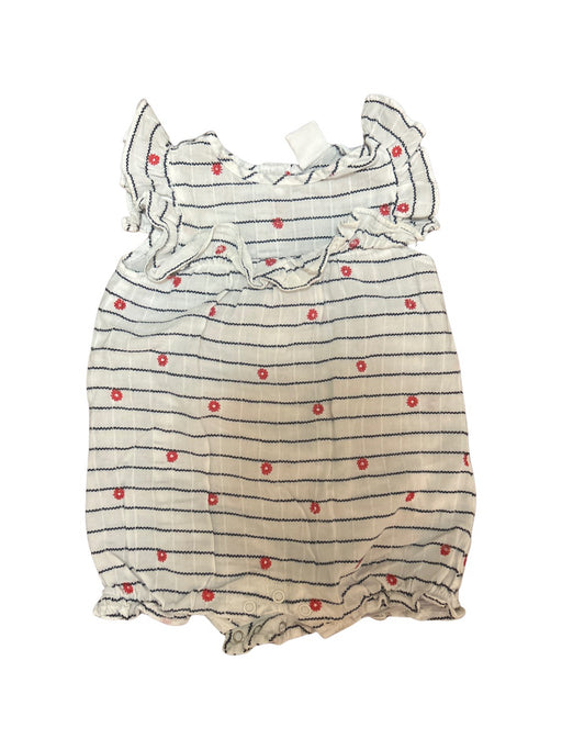 A White Sleeveless Rompers from Seed in size 0-3M for girl. (Front View)