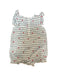 A White Sleeveless Rompers from Seed in size 0-3M for girl. (Back View)
