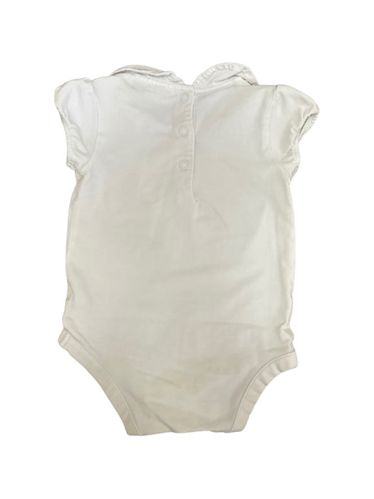 A White Short Sleeve Bodysuits from The Little White Company in size 3-6M for girl. (Back View)