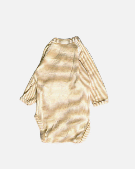 A Brown Long Sleeve Bodysuits from Petit Bateau in size Newborn for neutral. (Back View)