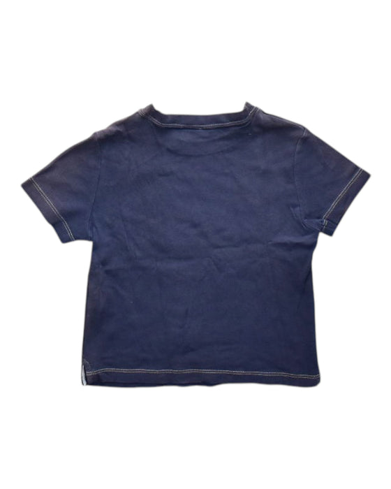 A Navy Short Sleeve T Shirts from Petit Bateau in size 4T for neutral. (Back View)