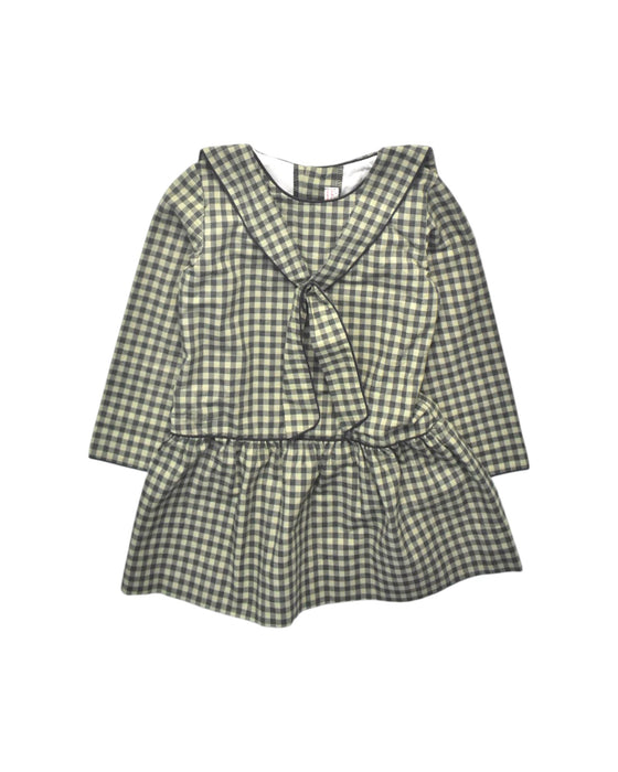 A Green Long Sleeve Dresses from La Coqueta in size 3T for girl. (Front View)