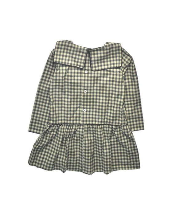 A Green Long Sleeve Dresses from La Coqueta in size 3T for girl. (Back View)