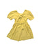 A Yellow Short Sleeve Dresses from Our Kind Folk in size 2T for girl. (Back View)