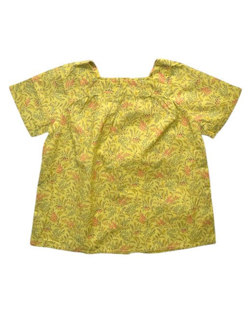 A Yellow Short Sleeve Tops from Bonton in size 3T for girl. (Front View)