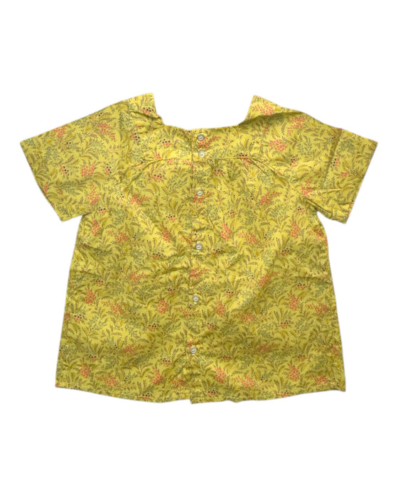 A Yellow Short Sleeve Tops from Bonton in size 3T for girl. (Back View)