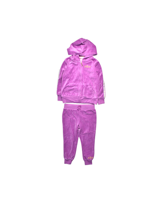 A Purple Pants Sets from Juicy Couture in size 3T for girl. (Front View)