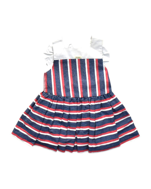 A Multicolour Sleeveless Dresses from Foque in size 2T for girl. (Front View)