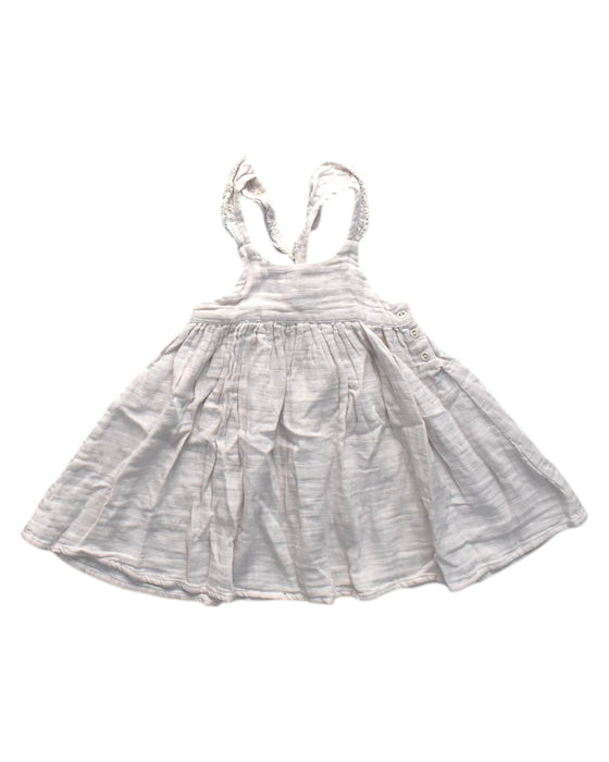A White Sleeveless Dresses from Jamie Kay in size 3T for girl. (Front View)