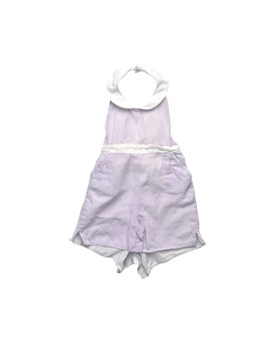 A Purple Sleeveless Rompers from Chateau de Sable in size 18-24M for girl. (Front View)
