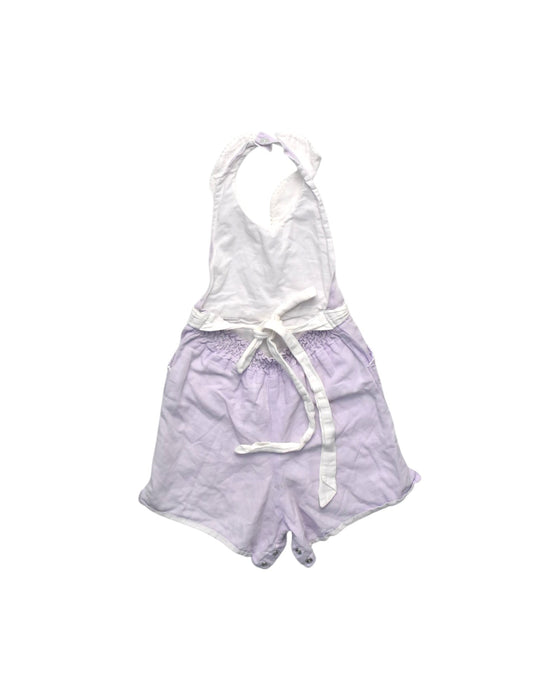 A Purple Sleeveless Rompers from Chateau de Sable in size 18-24M for girl. (Back View)