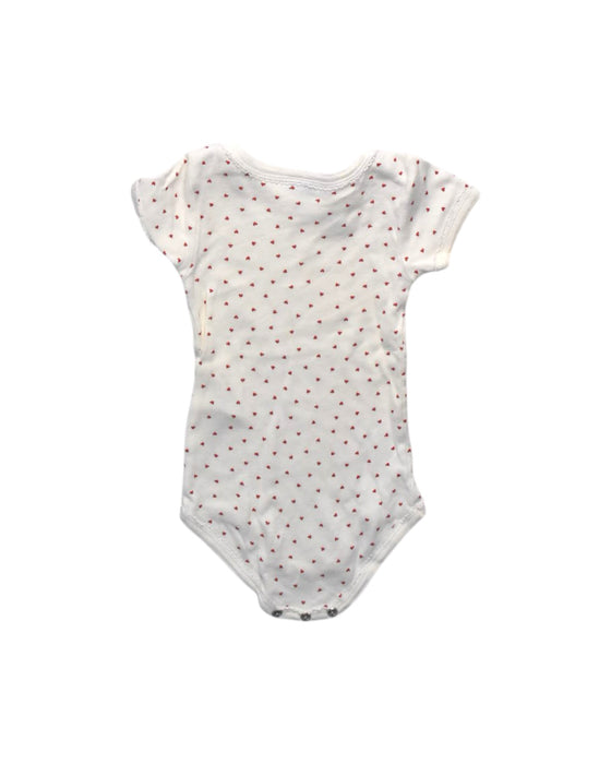 A White Short Sleeve Bodysuits from Petit Bateau in size 6-12M for girl. (Back View)