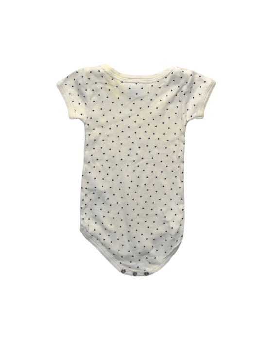 A White Short Sleeve Bodysuits from Petit Bateau in size 6-12M for girl. (Back View)