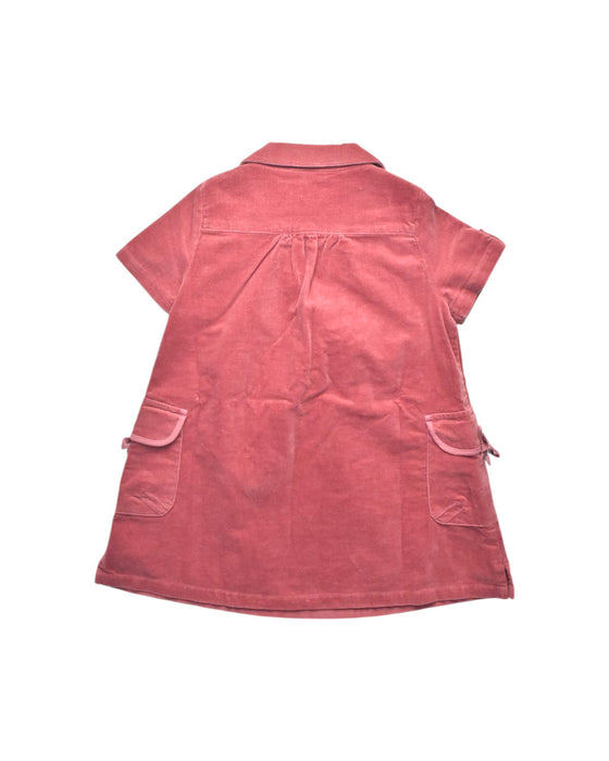 A Pink Short Sleeve Dresses from Petit Bateau in size 3T for girl. (Back View)