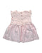 A Pink Sleeveless Dresses from Chateau de Sable in size 3-6M for girl. (Back View)