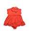 A Red Short Sleeve Rompers from Chateau de Sable in size 18-24M for girl. (Front View)