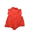 A Red Short Sleeve Rompers from Chateau de Sable in size 18-24M for girl. (Back View)