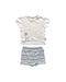 A Multicolour Shorts Sets from Steiff in size 3-6M for girl. (Front View)