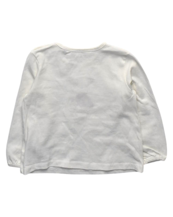 A White Long Sleeve Tops from Kanz in size 6-12M for girl. (Back View)