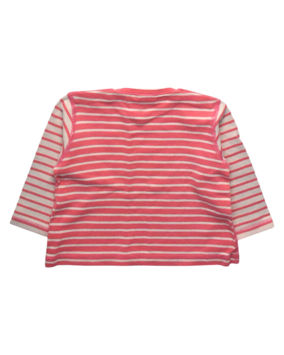 A Pink Long Sleeve Tops from Petit Bateau in size 18-24M for girl. (Back View)