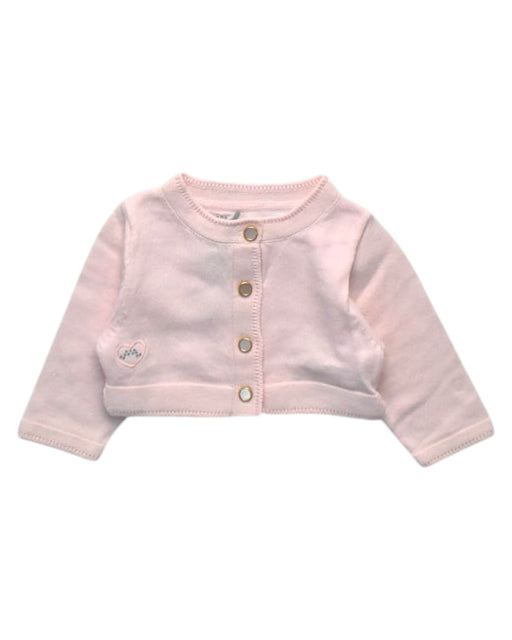 A Pink Cardigans from Chateau de Sable in size 3-6M for girl. (Front View)