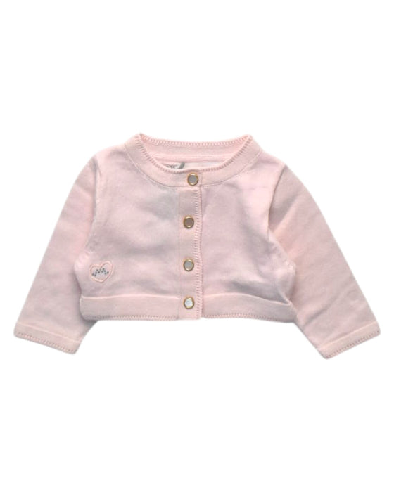 A Pink Cardigans from Chateau de Sable in size 3-6M for girl. (Front View)