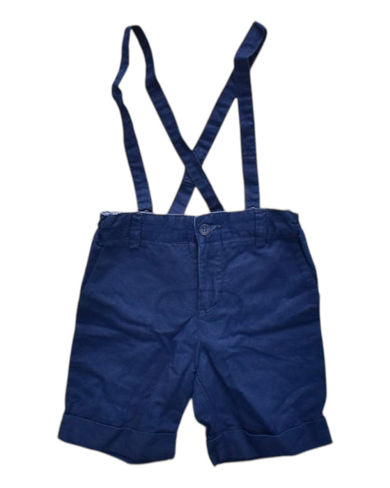 A Navy Overall Shorts from Cyrillus in size 4T for boy. (Front View)