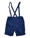 A Navy Overall Shorts from Cyrillus in size 4T for boy. (Front View)