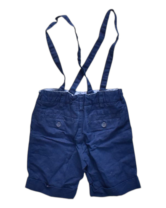 A Navy Overall Shorts from Cyrillus in size 4T for boy. (Back View)