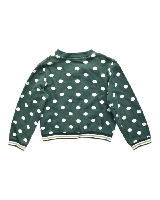 A Green Cardigans from Petit Bateau in size 4T for neutral. (Back View)