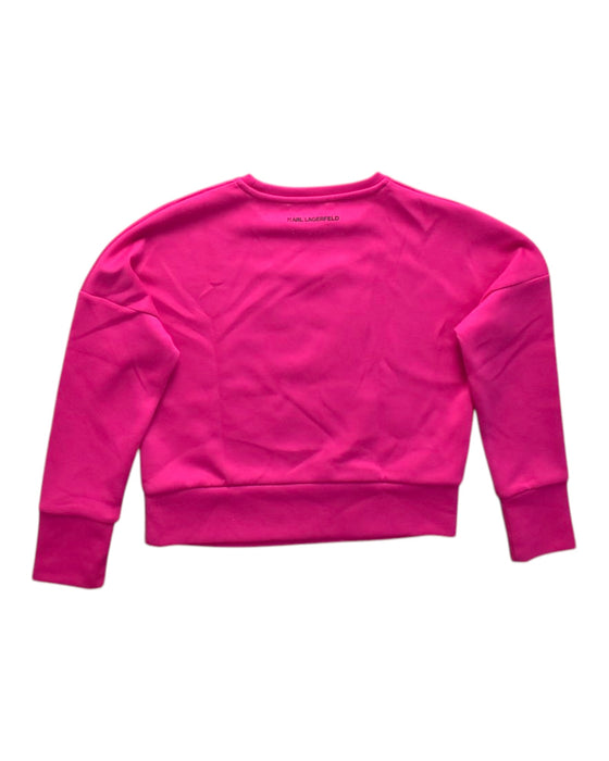 A Pink Sweatshirts from Karl Lagerfeld in size 10Y for girl. (Back View)