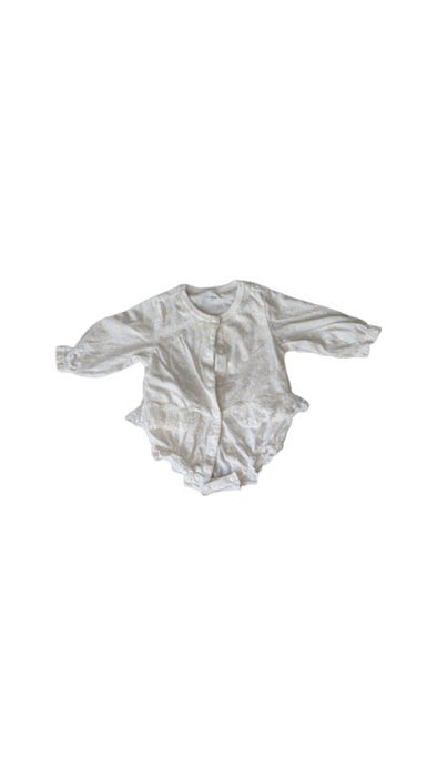 A White Long Sleeve Bodysuits from Balabala in size 3-6M for girl. (Front View)