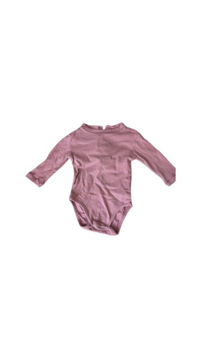 A Pink Long Sleeve Bodysuits from Chateau de Sable in size 3-6M for girl. (Front View)