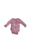 A Pink Long Sleeve Bodysuits from Chateau de Sable in size 3-6M for girl. (Front View)