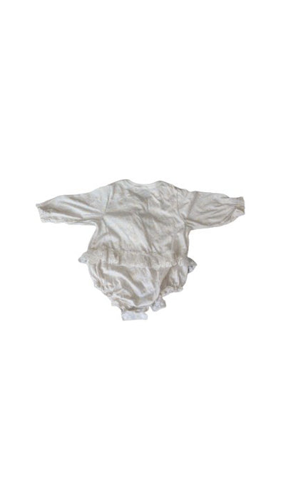 A White Long Sleeve Bodysuits from Balabala in size 3-6M for girl. (Back View)